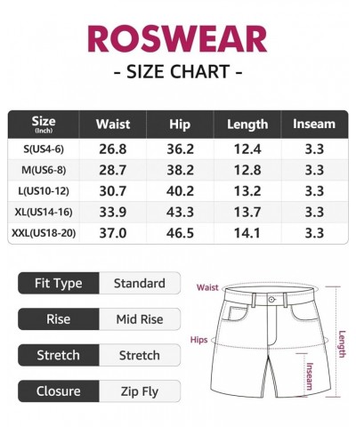 Women's Ripped Mid Rise Stretchy Denim Jeans Shorts Blue $17.39 Shorts