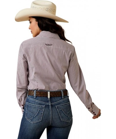 Women's Kirby Stretch Shirt Pomegranate/White Stripe $33.99 Blouses