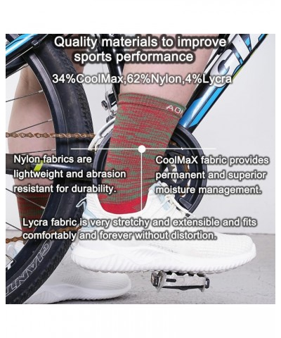 Toe Socks Men Women Athletic Running Coolmax Five Finger Crew Socks Comfortable Breathable Lightweight 3 Pairs E5005 Red, Clo...