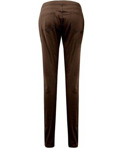 Cargo Pants Women Casual Pants Slim Fashion Five Button Jeans Pants Jeans British Style Coffee-1 $7.27 Jeans