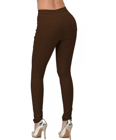 Cargo Pants Women Casual Pants Slim Fashion Five Button Jeans Pants Jeans British Style Coffee-1 $7.27 Jeans