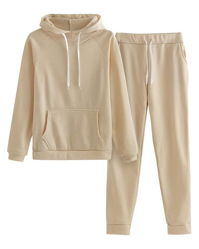 2 Piece Outfits for Women, Womens Sweatshirts Oversized Long Sleeve Hoodie Pullover Tracksuit Jogger Sweatsuits with Pockets ...