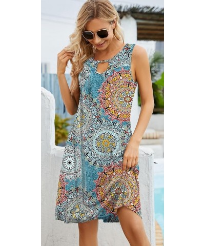Womens Summer Casual Dresses Sleeveless Tshirt Sundress Vest Tank Sun Dress B01 Flower $10.32 Dresses