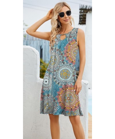 Womens Summer Casual Dresses Sleeveless Tshirt Sundress Vest Tank Sun Dress B01 Flower $10.32 Dresses