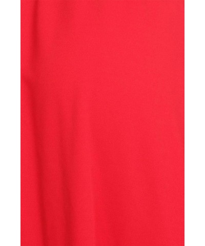 Women's Plus Size A-Line High Waist Elastic Band Pleated Solid Midi Skirt Made in USA Msk00811 Red $11.17 Skirts