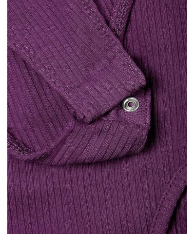 Women's Scoop V-Neck Racerback Sleeveless Tank Top Ribbed Cotton Halter Bodysuit 408-grape-1 $8.63 Lingerie