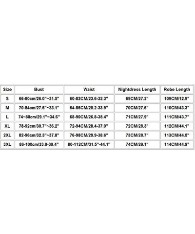 Womens Lingeries Sexy Plus Size 4PC Silk Lingerie Sleepwear Valentines Women Lace Robe Dress Set Pajamas Nightdress Beige $12...
