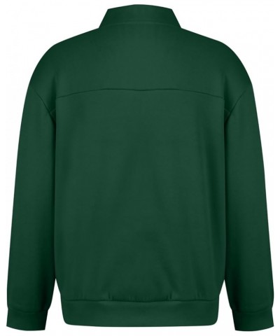 Women's Zip Up jackets Lightweight Collarless Long Sleeve Solid Color Coats Casual Fashion Sport Outwear 1202 B-dark Green $9...