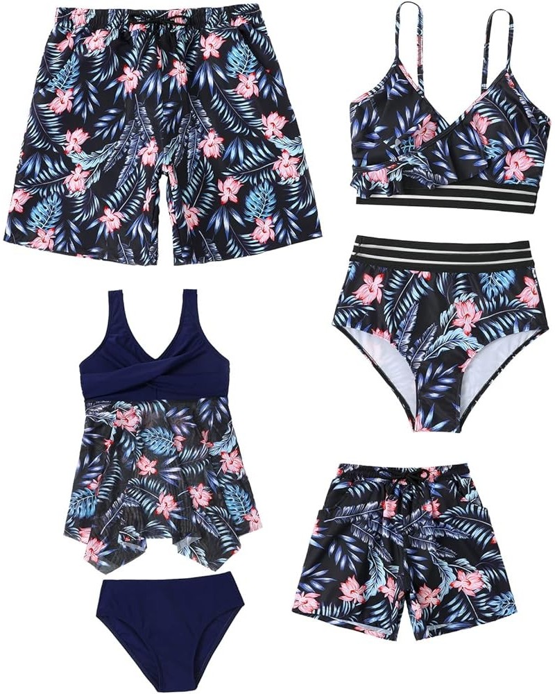 Matching Family Swimsuit Set Mommy and Me High Waisted Bikini Bathing Suit Two Piece V Neck Girls Swimsuit Girl 3 $9.50 Swims...
