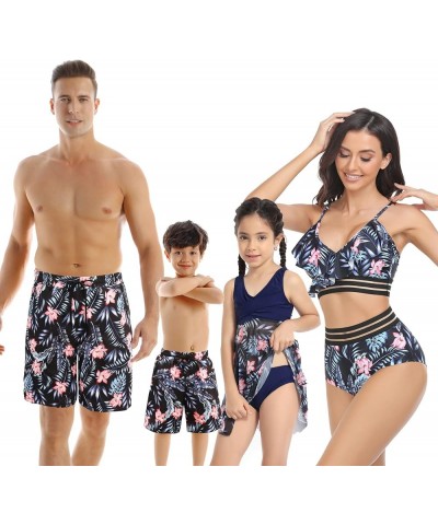 Matching Family Swimsuit Set Mommy and Me High Waisted Bikini Bathing Suit Two Piece V Neck Girls Swimsuit Girl 3 $9.50 Swims...