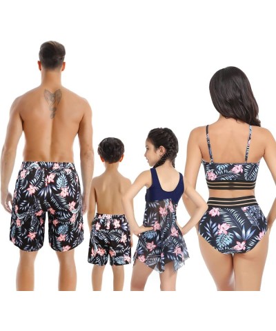 Matching Family Swimsuit Set Mommy and Me High Waisted Bikini Bathing Suit Two Piece V Neck Girls Swimsuit Girl 3 $9.50 Swims...