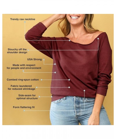Simply Heart Leopard Print Women's Fashion Slouchy 3/4 Sleeves Raglan Lightweight Sweatshirt Red $18.17 Hoodies & Sweatshirts