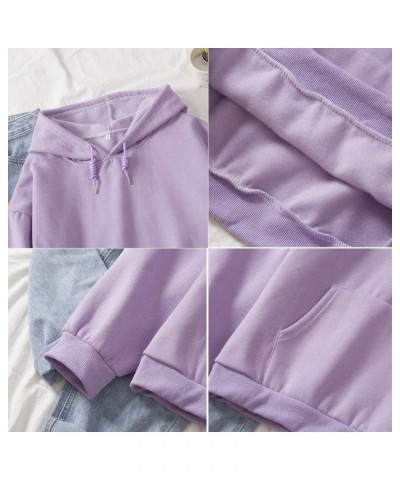 Women Sweatshirt Donuts Letter Graphic Drawstring Pocket Casual Cotton Hoodie Purple $15.61 Hoodies & Sweatshirts