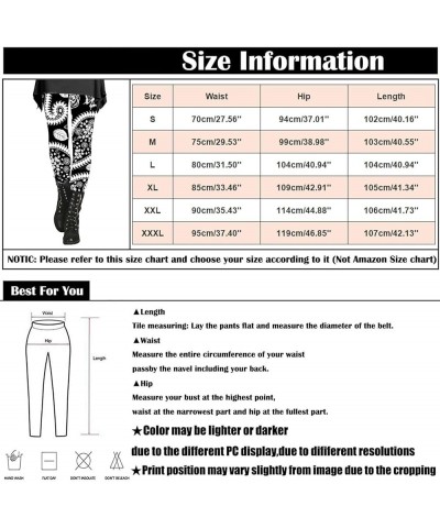 Leggings for Women Vintage Print High Waisted Womens Legging Seamless Running Workout Yoga Pants Tummy Control G-coffee-f $11...