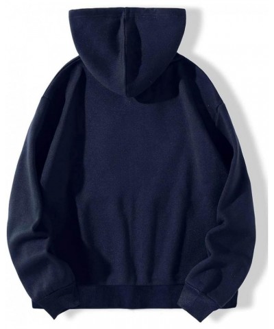 Oversized Sweatshirts For Women Loose Fit Casual Full Zip Up Hoodie Fleece Hood Fall Fashion Clothes Long Sleeve Tops A01navy...