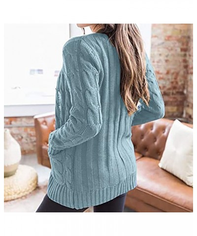 Cardigan Sweaters for Women Open Front Button Down Cardigan Cable Knit Tops Outwear Fall Trendy Casual Long Sleeve Coat Light...