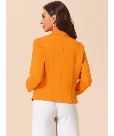 Business Blazer for Women's Work Office Open Front Casual Dressy Suit Jackets Orange $18.87 Blazers