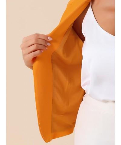 Business Blazer for Women's Work Office Open Front Casual Dressy Suit Jackets Orange $18.87 Blazers