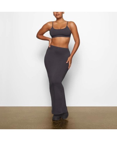 Y2k 2 Piece Maxi Skirt Set for Women Sexy Bodycon Sleeveless Crop Top High Waist Long Skirts Going Out Outfit C-3 Gray $10.19...