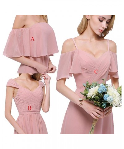 Chiffon Bridesmaid Dresses Long for Women Girls to Wedding Party Gown Burgundy B $33.00 Dresses
