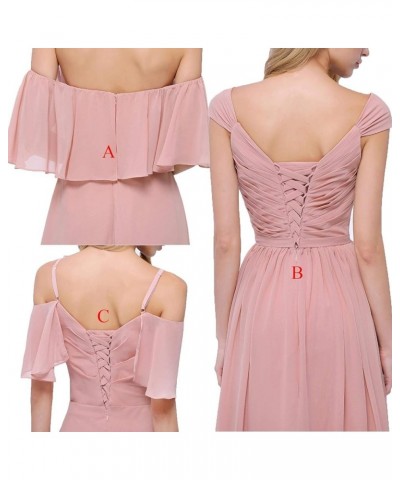 Chiffon Bridesmaid Dresses Long for Women Girls to Wedding Party Gown Burgundy B $33.00 Dresses