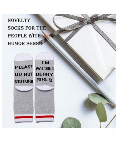 2PAIRS Funny Humorous TV Show Derry Inspired Gift Novelty Socks Birthday Gift $9.19 Socks