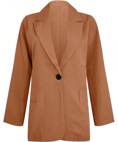 Blazers for Women Fashion Dressy Long Sleeve Blazer Open Front Cardigan Plus Size Double Breasted Jacket 1318-nfhhse-c-khaki ...