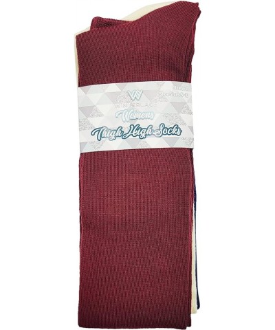 6 Pairs Over The Knee High Socks for Women, Thigh High Long Stockings Stretchy Soft Referee Retro Bulk Pack Assorted Striped ...