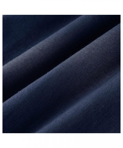 Capri Pants for Women Casual Palazzo Lounge Pants Summer Cropped Cotton Linen Comfy Wide Leg Trousers with Pockets Navy $8.79...