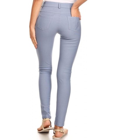 Women's Ultra Soft Classic Bermuda Shorts Capris Full Lenth Jeggings Long Slate Grey $10.47 Pants