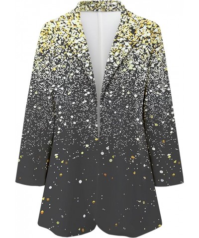 Women's Lightweight Blazer Jackets Casual Lapel Long Sleeve Blazer Suits for Work Boyfriend Blazers for Women X11 gold $12.38...