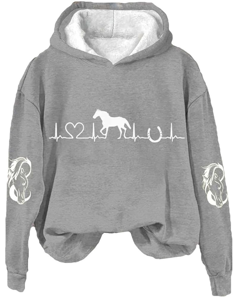 Women's Winter Hoodies Pullover Sweatshirt Top Solid Lightweight Pullover Tops Clean Girl Aesthetic Clothes Clean Girl Grey 2...