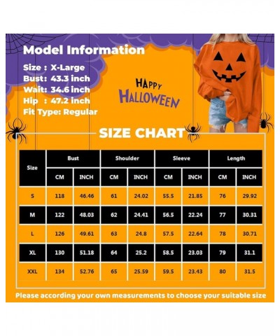 Halloween Shirts for Women Crewneck Sweatshirts Long Sleeve Graphic Hoodies Trendy Plus Size Cute Tops Fall Clothes B-brown $...