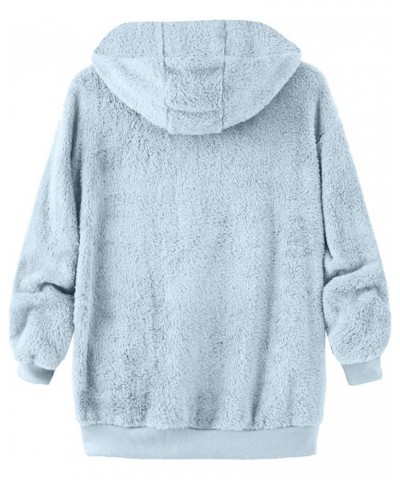 Winter Coats for Women Warm Fuzzy Fleece Jacket Color Block Zip Hooded Cardigan Coats Oversized Fluffy Sherpa Jacket Winter C...