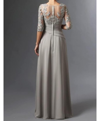 Long Mother of The Bride Dresses Lace Ruffles Wedding Guest Dresses for Women 3/4 Sleeves Burgundy $42.33 Dresses