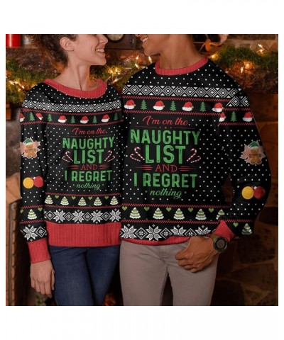 Le Tits Now Funny Ugly Christmas Sweatshirt For Adults, Unisex Long Sleeve Crewneck Christmas Sweatshirts Naughty List $14.85...