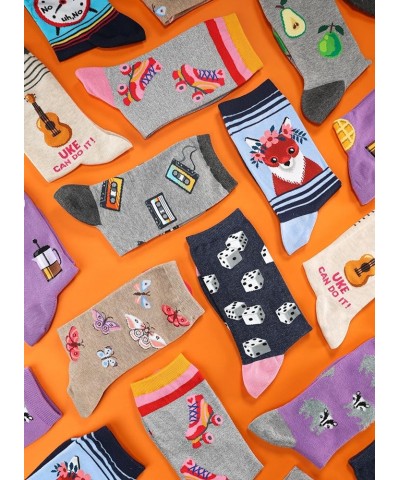Women's Winter Holiday Fun Crew Socks-1 Pair Pack-Cute Gifts-Christmas & More I Like How You Roll (Off White) $7.83 Socks