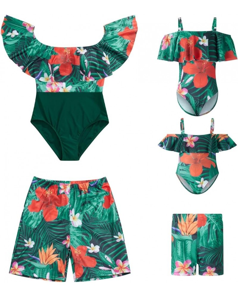 Family Matching Swimwear Mommy and Me One Piece Bathing Suit Hollow Out Monokini Father Son Swim Trunk Bathing Suits Baby 796...