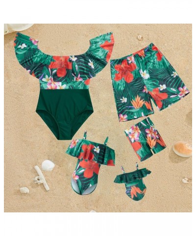 Family Matching Swimwear Mommy and Me One Piece Bathing Suit Hollow Out Monokini Father Son Swim Trunk Bathing Suits Baby 796...