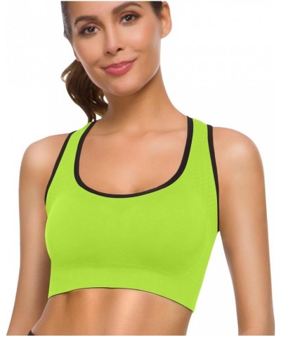 Sports Bras for Women, Medium Support Yoga Gym Activewear Bras with Pocket B-light Green $25.51 Lingerie