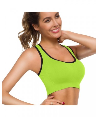 Sports Bras for Women, Medium Support Yoga Gym Activewear Bras with Pocket B-light Green $25.51 Lingerie