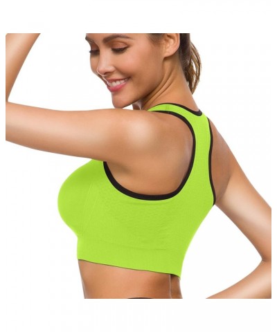 Sports Bras for Women, Medium Support Yoga Gym Activewear Bras with Pocket B-light Green $25.51 Lingerie