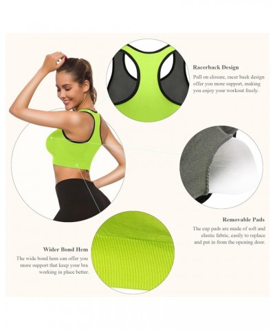 Sports Bras for Women, Medium Support Yoga Gym Activewear Bras with Pocket B-light Green $25.51 Lingerie