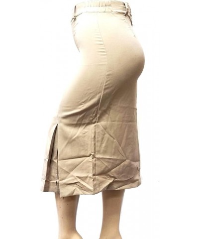 Jack David/Voir Twill Womens Plus Size Button Front Skirt Stretch Denim Jeans 1X 2X 3X Average Length Voir Khaki $14.55 Skirts