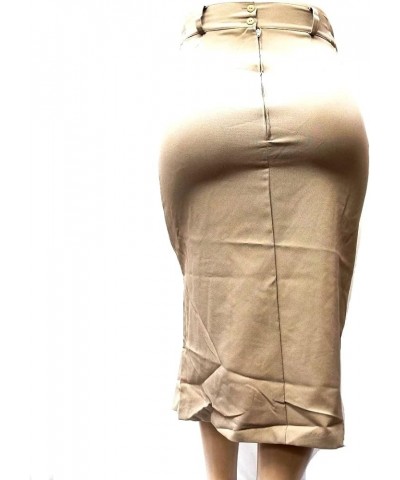 Jack David/Voir Twill Womens Plus Size Button Front Skirt Stretch Denim Jeans 1X 2X 3X Average Length Voir Khaki $14.55 Skirts