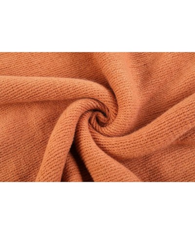 Women Poncho Sweater V Neck Solid Knit Pullover Cape Lightweight Shawl Elegant Wrap with Fringes Gifts for Women Caramel $14....