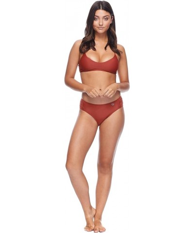 Women's Smoothies Nuevo Contempo Solid Full Coverage Bikini Bottom Swimsuit Smoothies Spice $16.48 Swimsuits
