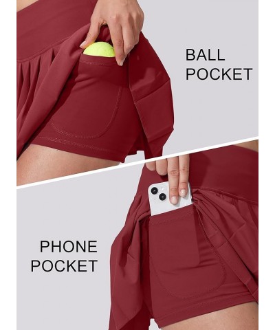 Women's Pleated Tennis Skirt with 3 Pockets Golf Stretchy High Waisted Skort Skirts for Women Athletic Workout Casual Savanna...