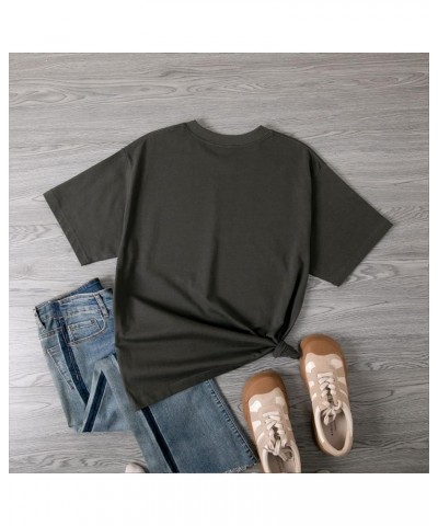 Women Cute Mushroom Oversized T Shirt Kawaii Graphic Cottagecore Tee Cotton Crewneck Short Sleeve Tops Teens Chocolate $9.34 ...