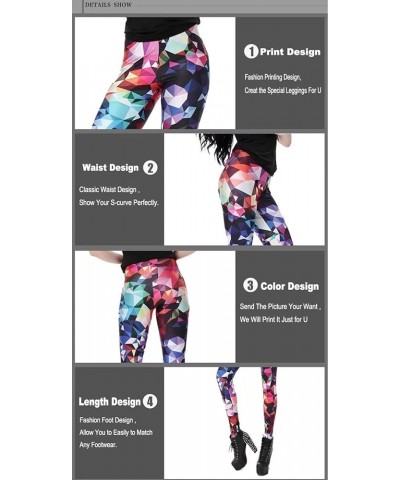 Women High Waist Tummy Control Leggings for Sports Running Gym Fitness Workout Yoga Pants Full Length Marble $11.50 Activewear